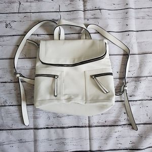 Faux leather backpack